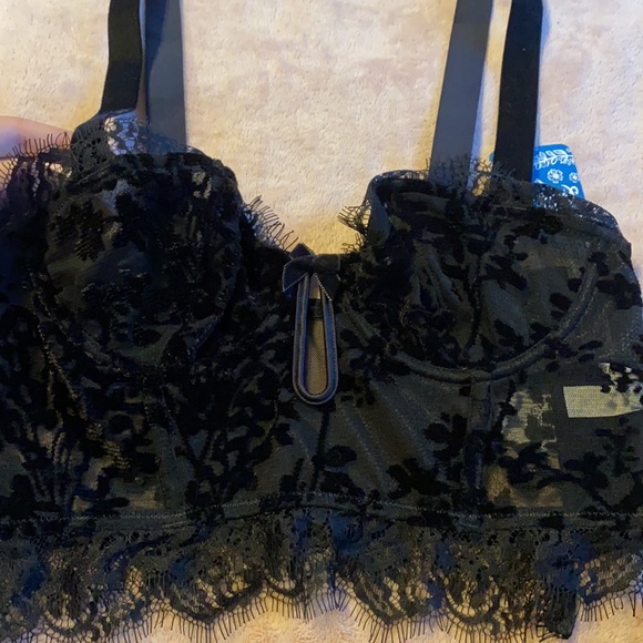 Free People Velvet Bralette - Black - Picture 2 of 6